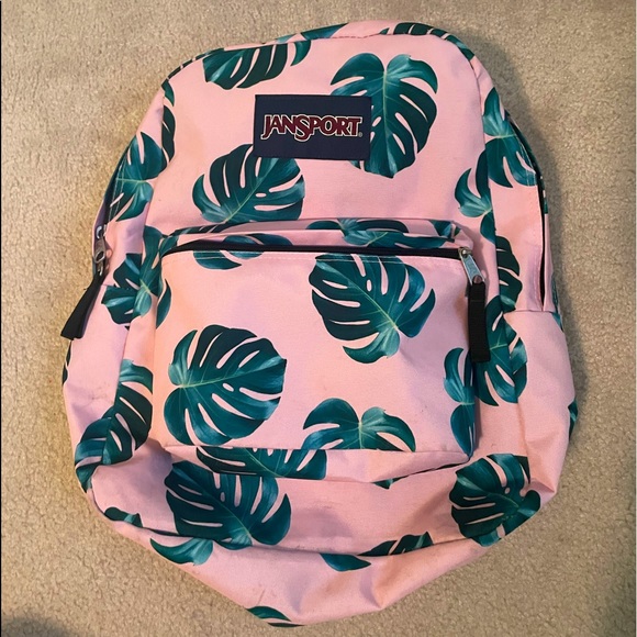 Jansport Other - Pink Palm Leaf Jansport Backpack